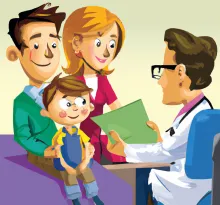 familie la medic (ilustratie)