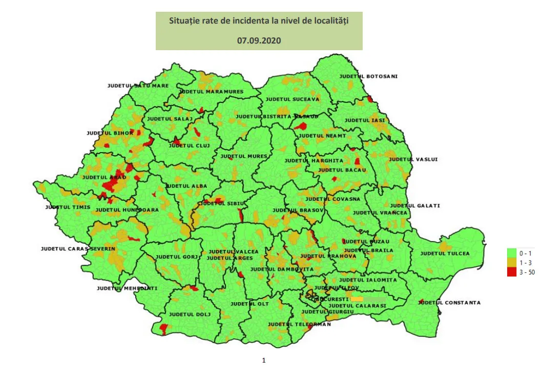 Analiza epidemiologică pe localități pe baza căruia se stabilește modul de începere a anului școlar
