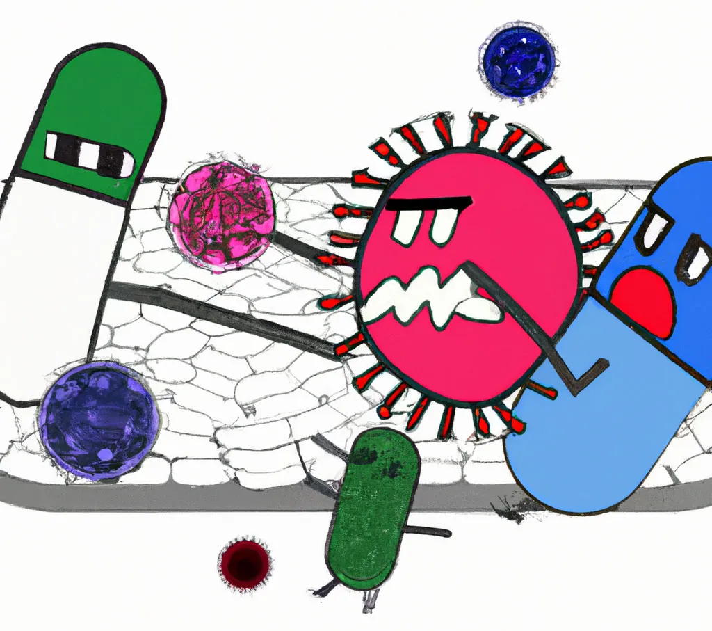 antibiotice vs microbi (illustratie)